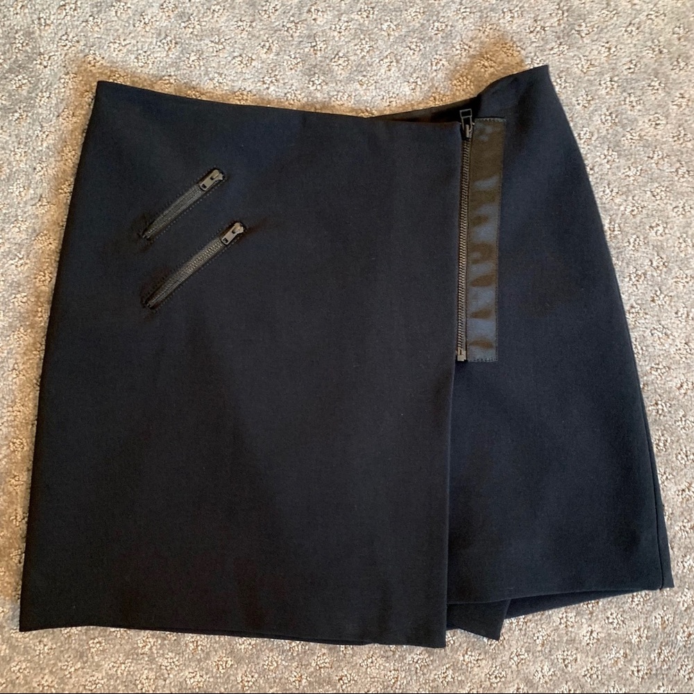 Madewell Black Wrap Mini Skirt Size 2